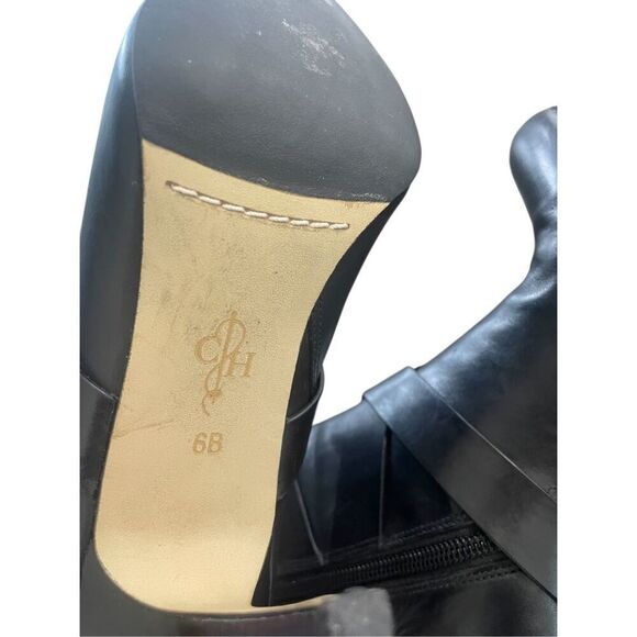 Coke Haan  Leather Stilleto mid ankle booties Black Size 6 B - Picture 2 of 15